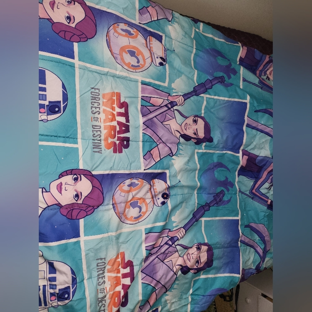 Star Wars Forces of Destiny Comforter - Blue and White